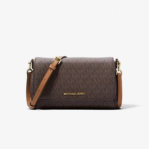 MICHAEL Michael Kors Medium Logo Convertible Crossbody Bag BROWN